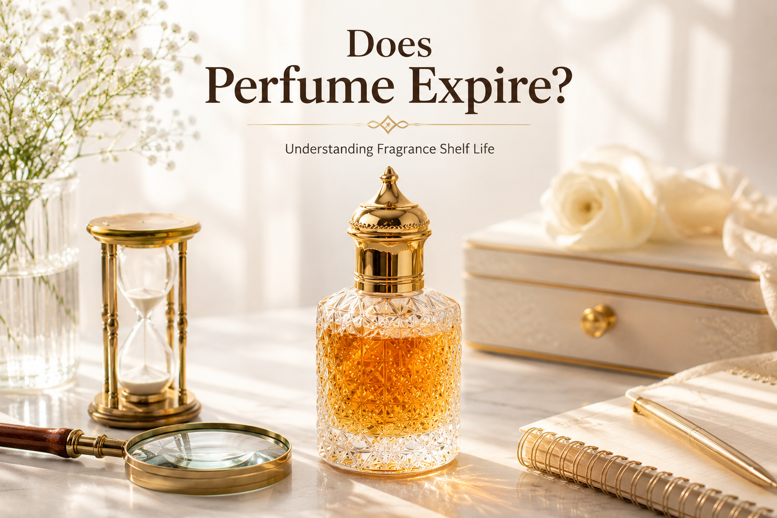 Does Perfume Expire? Attar Shelf Life & Storage Guide | Attar Makki Pakistan Old perfume bottle next to a fresh attar bottle showing the difference in shelf life โ Attar Makki Karachi